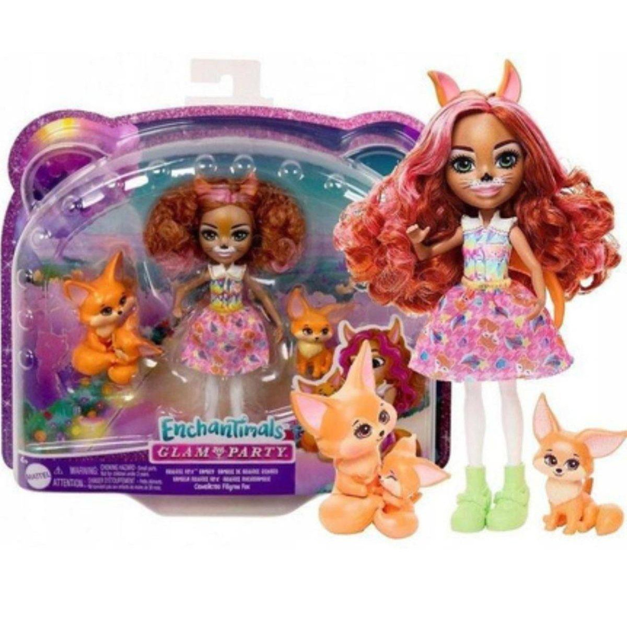 MATTEL Poupée enchantimals  hnt60 - fennec fox et la famille renard