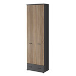 Paris Prix Armoire 2 Portes  Marco  203cm Naturel & Gris