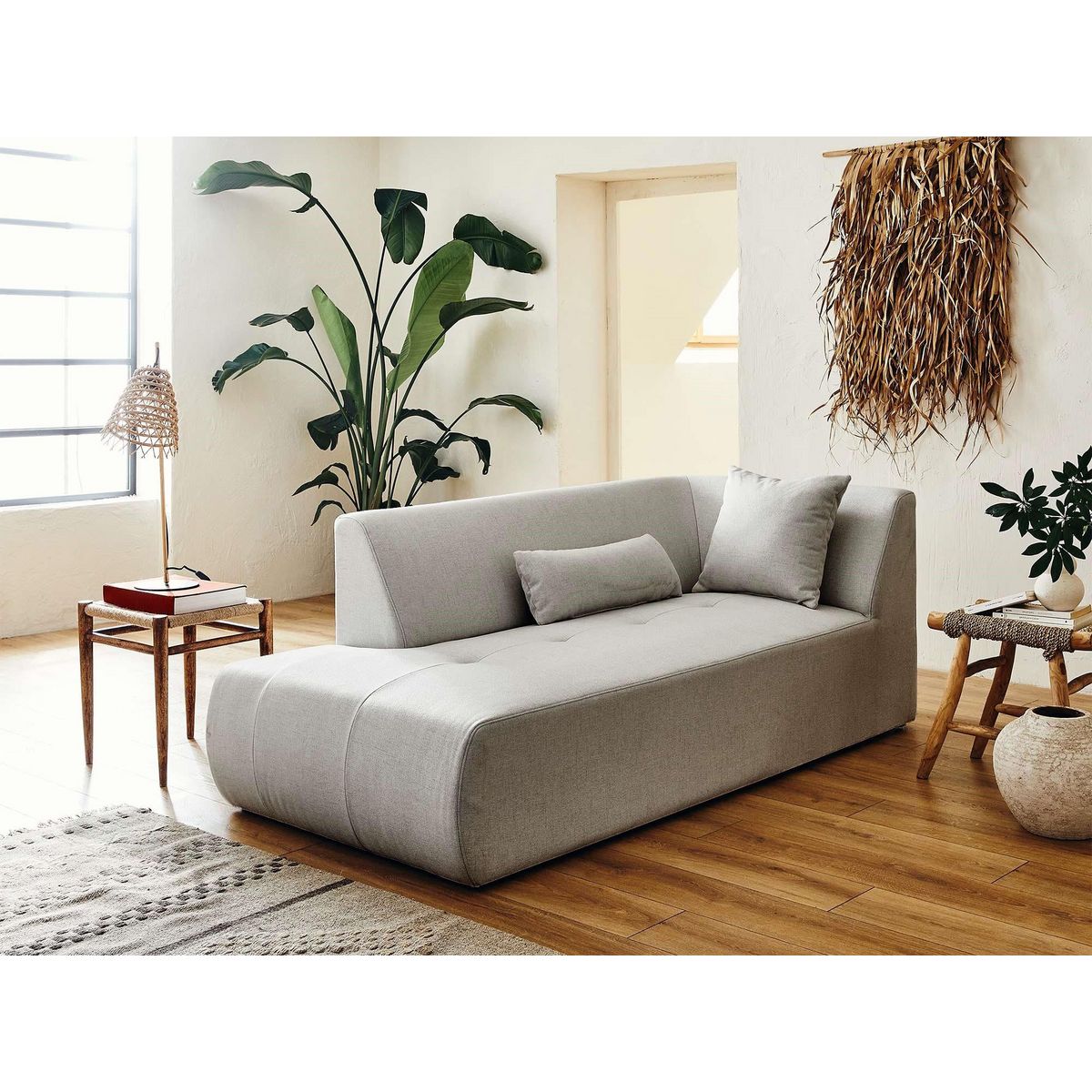 LISA DESIGN Onyx - canapé modulable d'angle gauche 5 places - en tissu