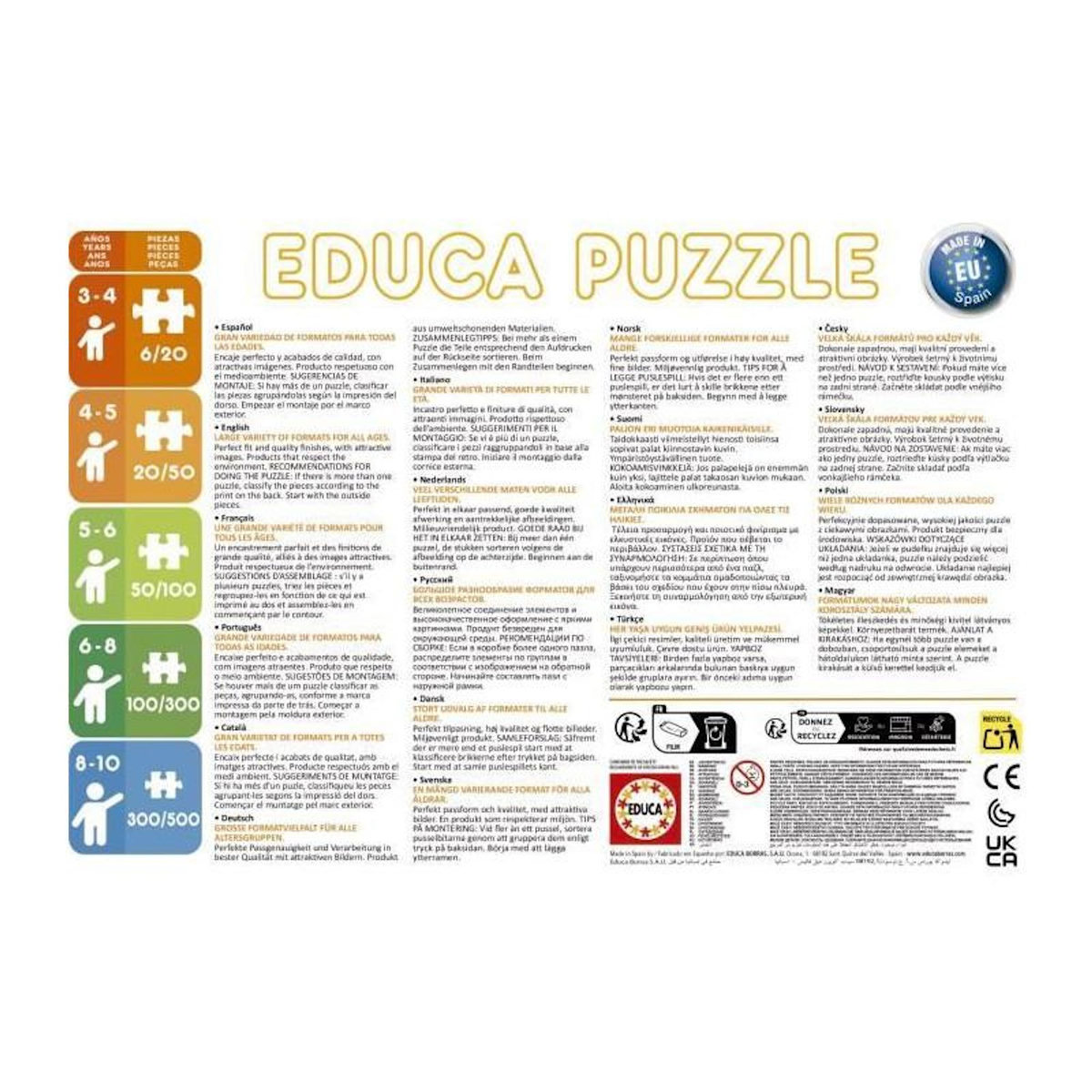 EDUCA Puzzle enfant – 2 x 48 pièces – Petit Ours Brun – Educa – Dès 4 ans