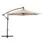 Voir la diapositive 1 : Parasol déporté à LED diam 3m gris clair UMBERTO