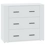 Voir la diapositive 2 : VIDAXL Buffet Blanc 80x33x70 cm Bois d'ingenierie