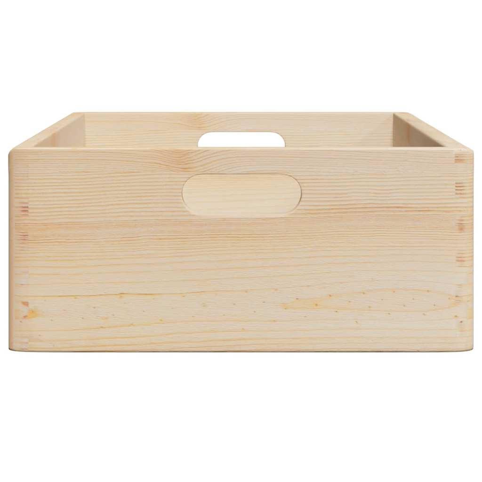 Voir la diapositive 5 : VIDAXL Boîte en bois avec poignees 40x30x13 cm bois de pin massif
