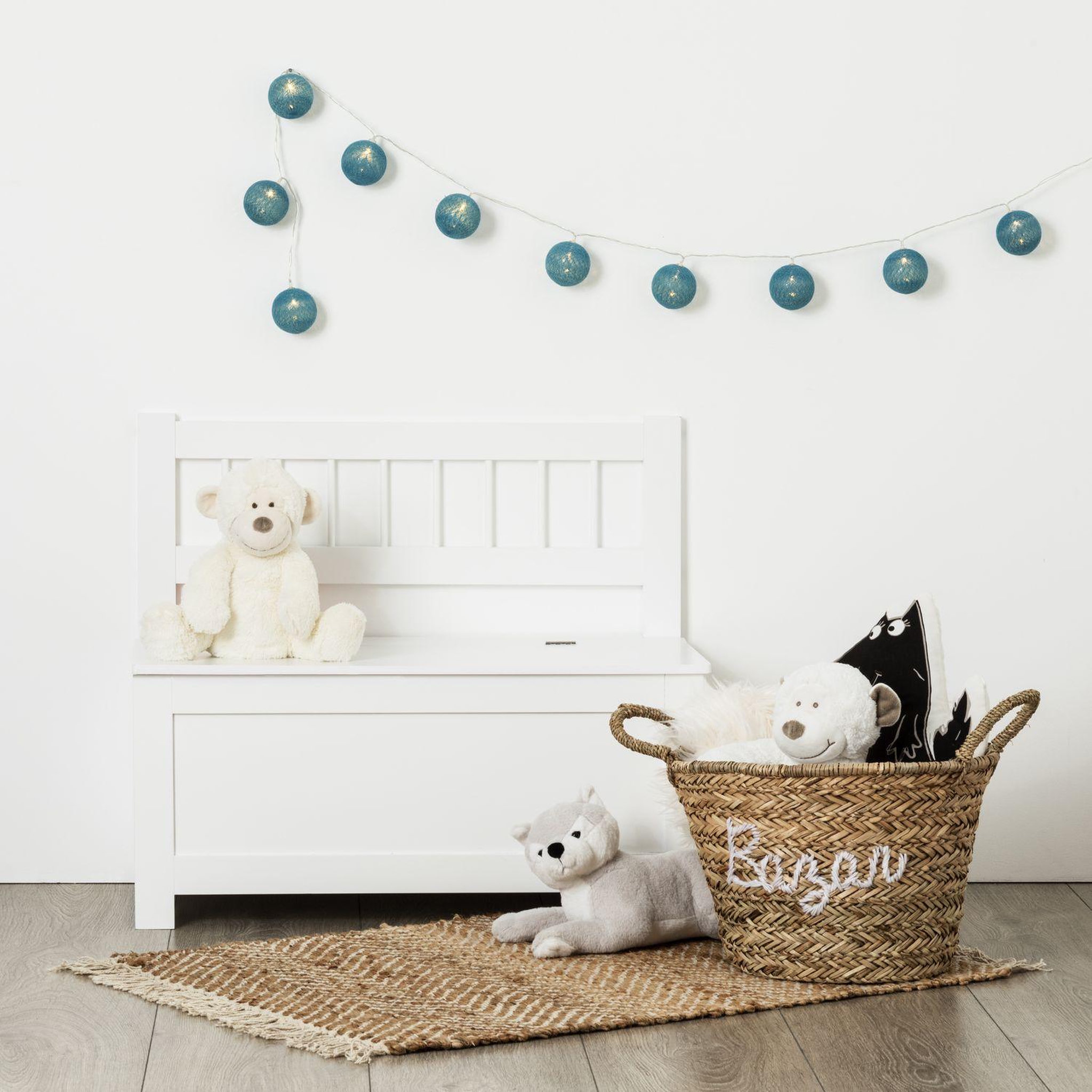 Voir la diapositive 3 : ATMOSPHERA Banc coffre pour enfant - blanc