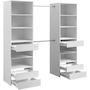 Voir la diapositive 6 : PARISOT Dressing - ANETO - Blanc - Double colonne - 6 tiroirs - 2 barres de penderie - L199,9 x H200 x P49,7 cm - PARISOT