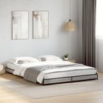 VIDAXL Cadre de lit sans matelas sonoma gris 120x200 cm