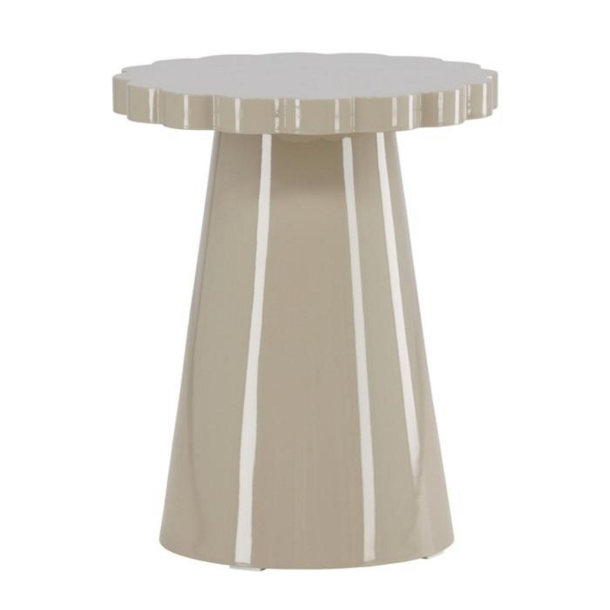 Paris Prix Table d'Appoint Design  Krull  55cm Beige Laqué