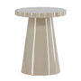 Voir la diapositive 1 : Paris Prix Table d'Appoint Design  Krull  55cm Beige Laqué