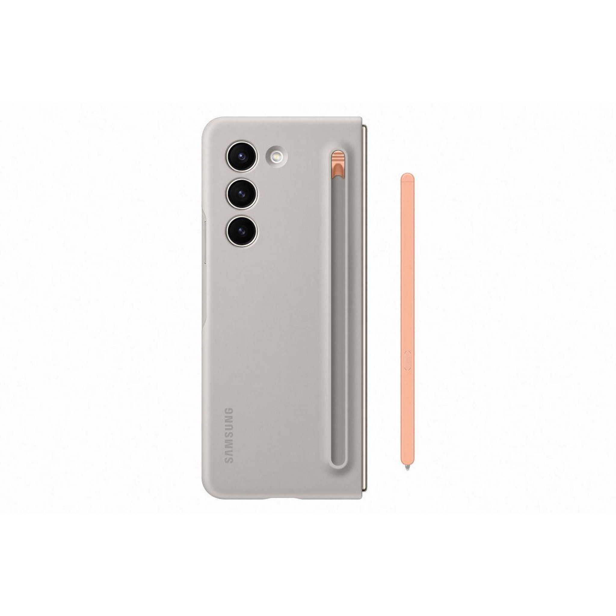 Voir la diapositive 3 : Samsung Coque z fold 5 s pen intégré crème