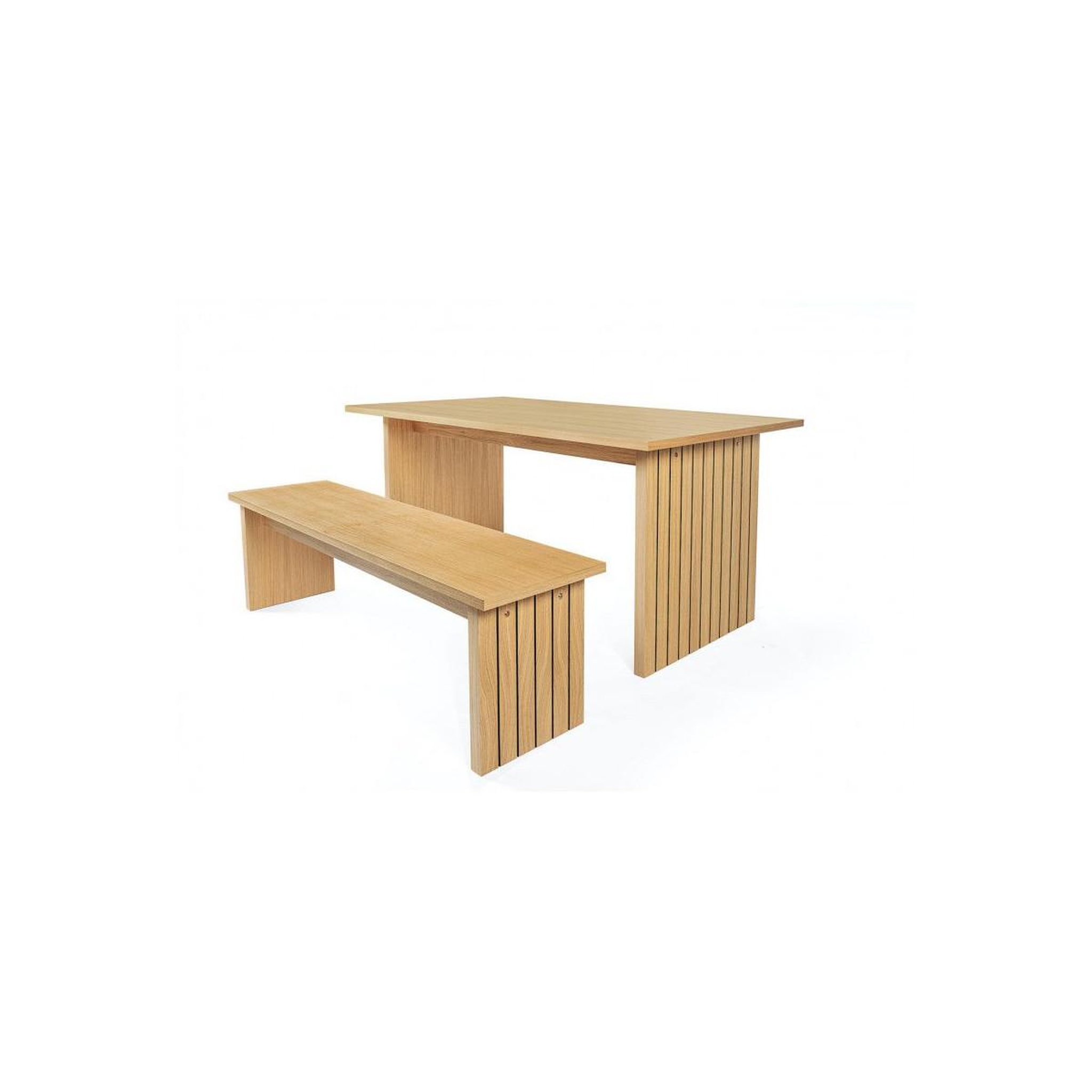 Voir la diapositive 4 : Paris Prix Banc Design en Bois  Stripe  150cm Naturel
