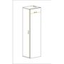 Voir la diapositive 3 : Paris Prix Vitrine Murale Design  Fly I  170cm Noir & Blanc