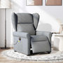 Voir la diapositive 2 : VIDAXL Fauteuil de massage inclinable electrique gris clair tissu