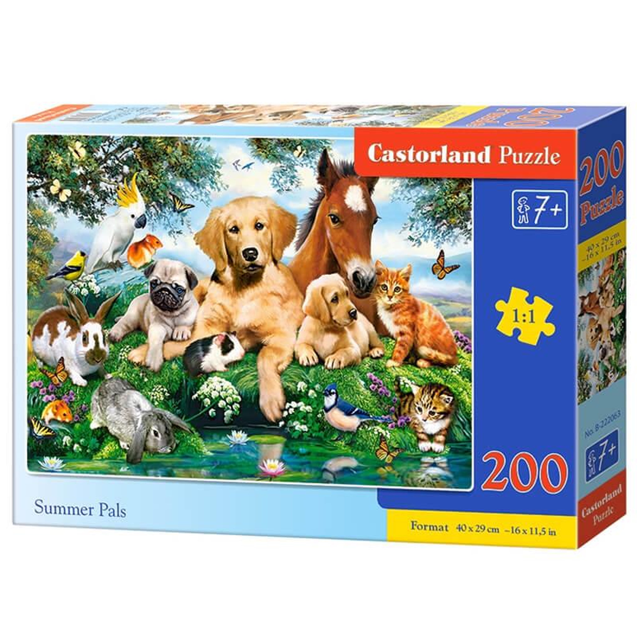 Voir la diapositive 2 : Castorland Puzzle 200 pièces : Copains d'été