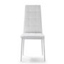 Voir la diapositive 2 : VS VENTA-STOCK Set de 4 chaises Salon Chelsea tapissées Blanc, 42 cm x 51 cm x 97 cm