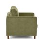 Voir la diapositive 4 : LISA DESIGN Jake - fauteuil en tissu velours relief - pieds en bois foncé