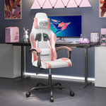VIDAXL Chaise de jeu Blanc et rose Similicuir
