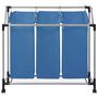 Voir la diapositive 2 : VIDAXL Trieuse a linge avec 3 sacs Bleu Acier