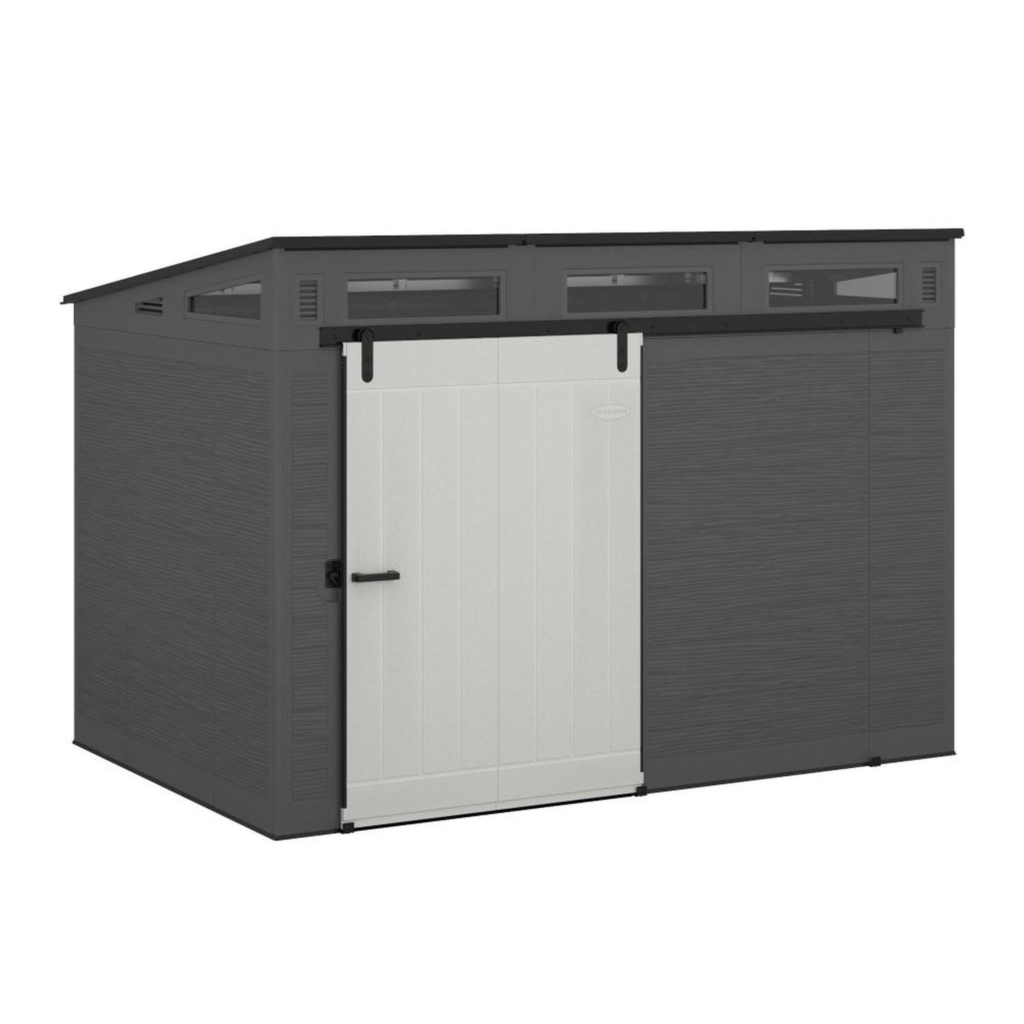 CENTRALE BRICO Abri de jardin anthracite 7 ,30m² + plancher - polyéthylène - 25mm MODERN