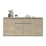 Voir la diapositive 2 : PARISOT Ensemble buffet et table ronde extensible - BETTY - Chene - PARISOT