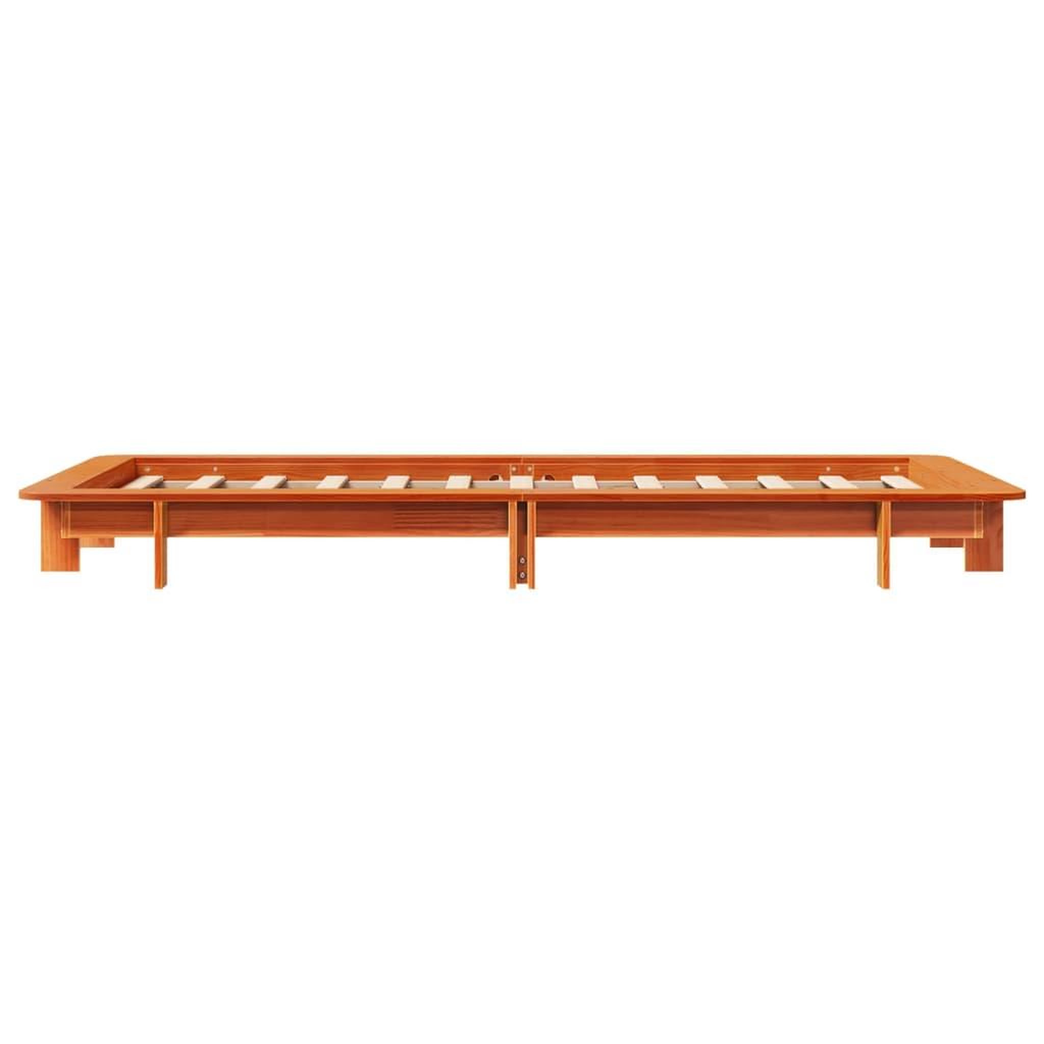 Voir la diapositive 5 : VIDAXL Cadre de lit sans matelas cire marron 75x190 cm bois pin massif