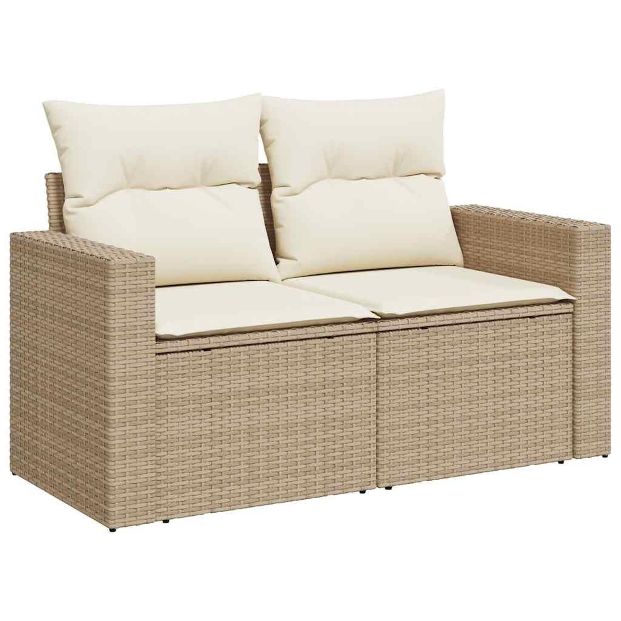 Voir la diapositive 5 : VIDAXL Salon de jardin 11 pcs avec coussins beige resine tressee
