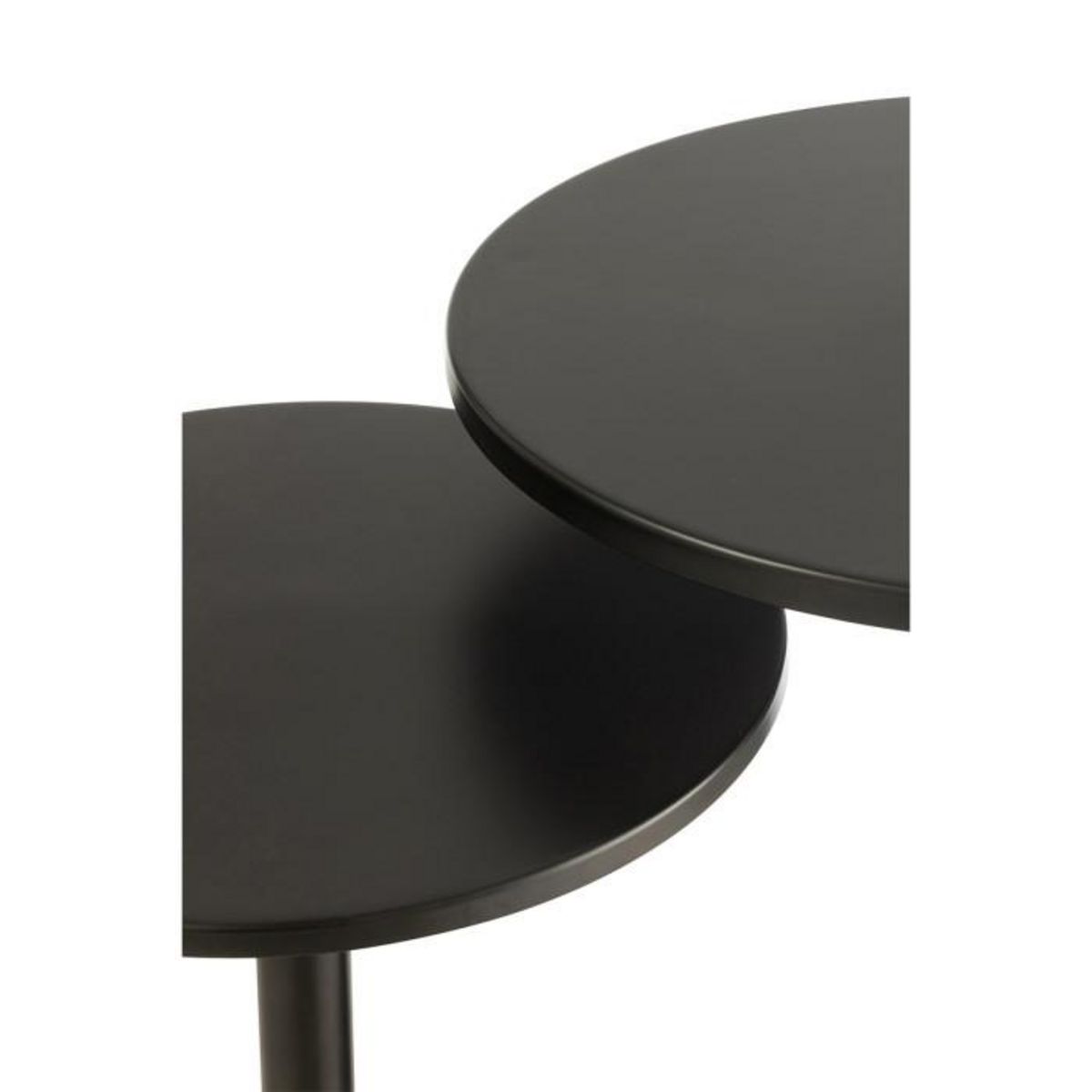 Paris Prix Lot de 2 Tables d'Appoint en Métal  Ice  50cm Noir