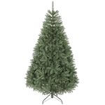HOMCOM Sapin de Noël artificiel Ø110 x 180H cm 1687 branches épines imitation épicéa grand réalisme vert
