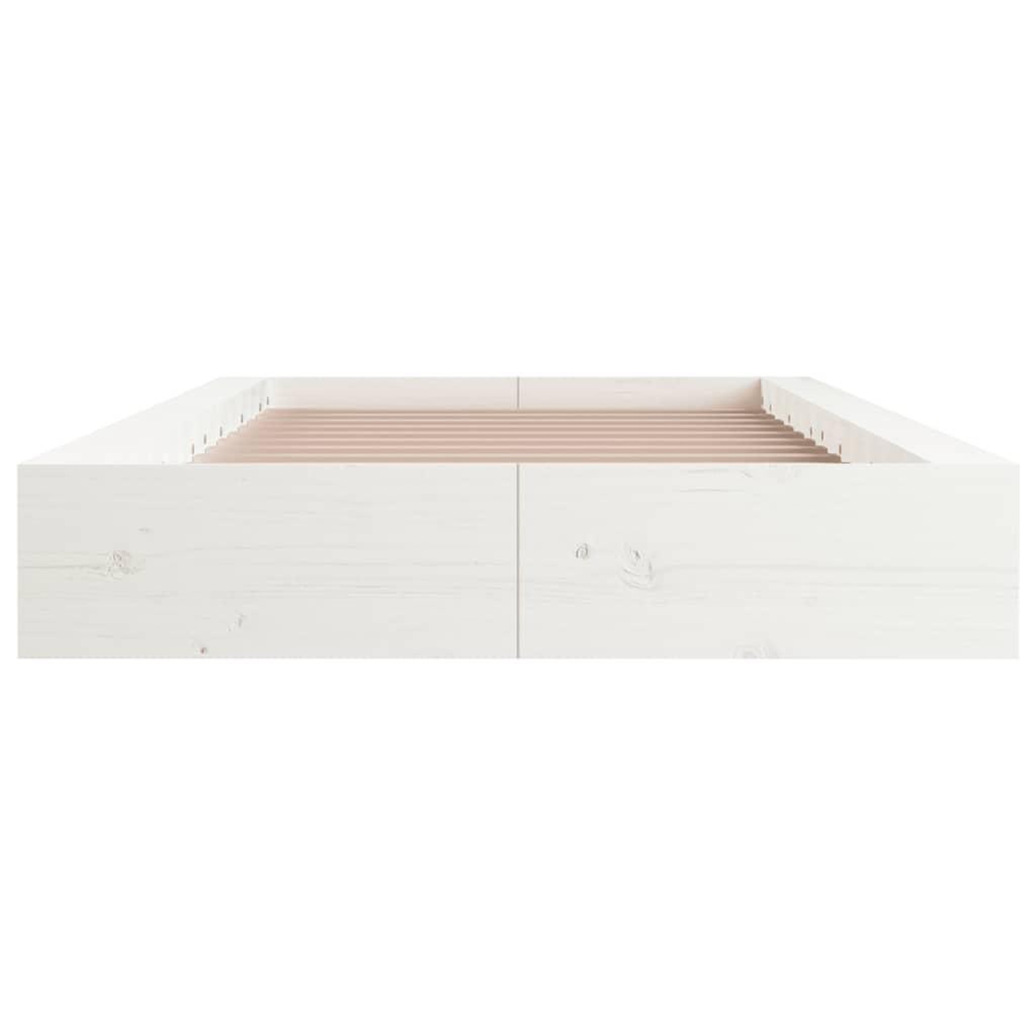 Voir la diapositive 4 : VIDAXL Cadre de lit sans matelas blanc 100x200 cm bois massif
