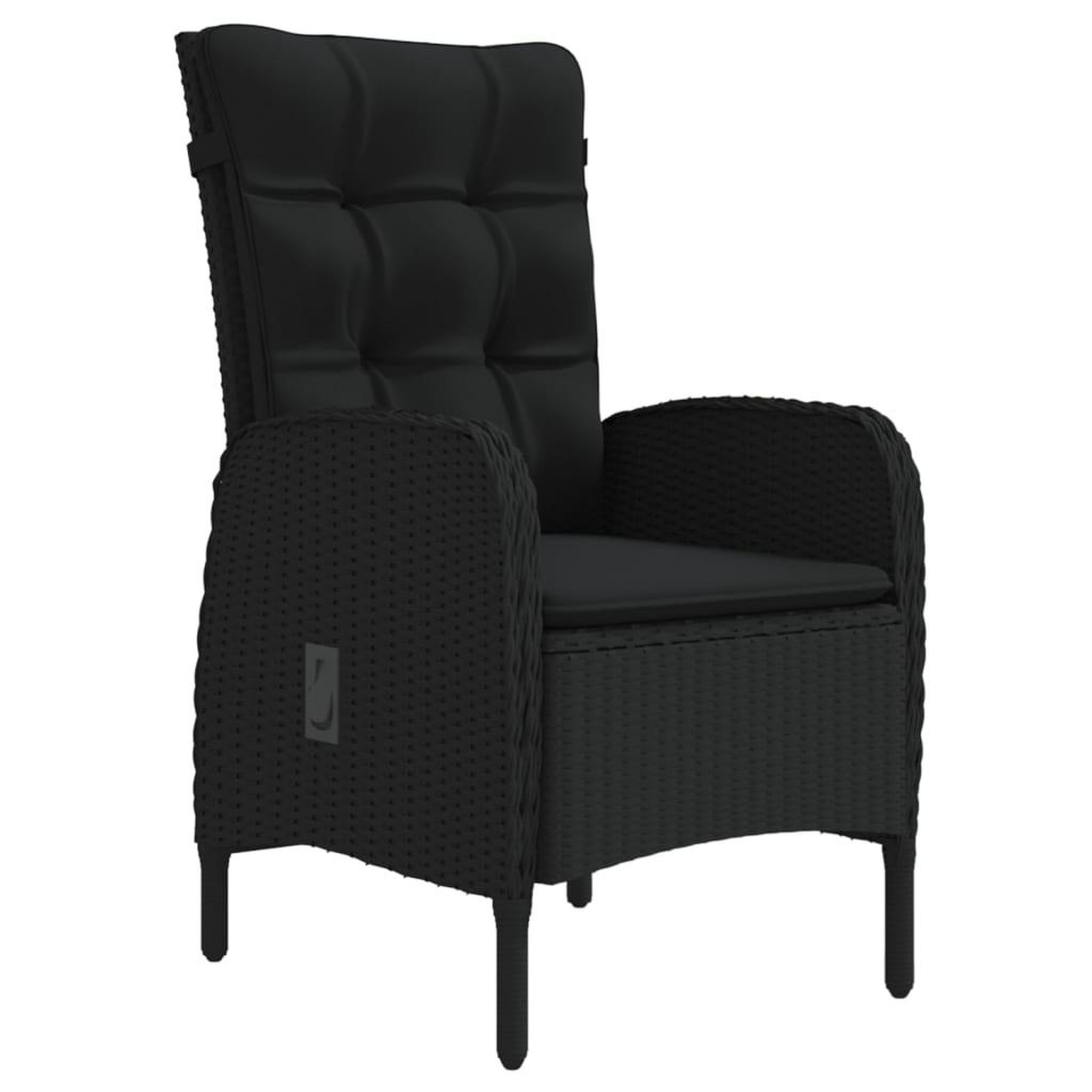 Voir la diapositive 3 : VIDAXL Ensemble a manger de jardin avec coussins 5 pcs Noir