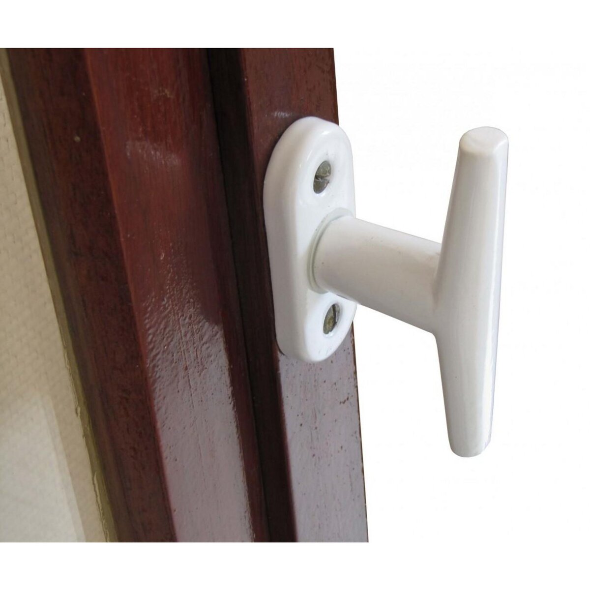 CENTRALE BRICO Crémone Anémone, aluminium époxy blanc