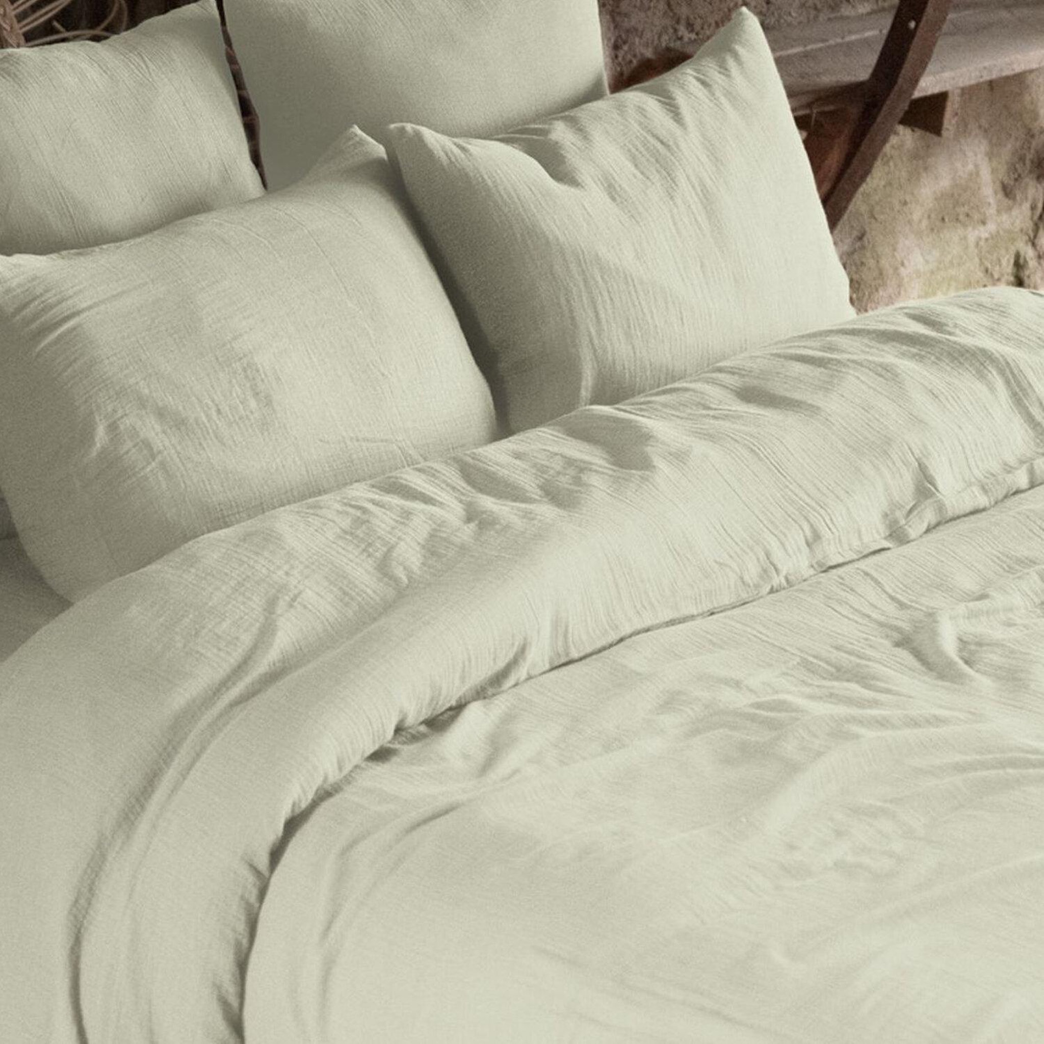 Voir la diapositive 3 : Home collection Housse de couette 100% gaze de coton