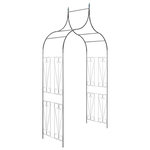 VIDAXL Arche de jardin Design de piquet plantes grimpantes Vert fonce