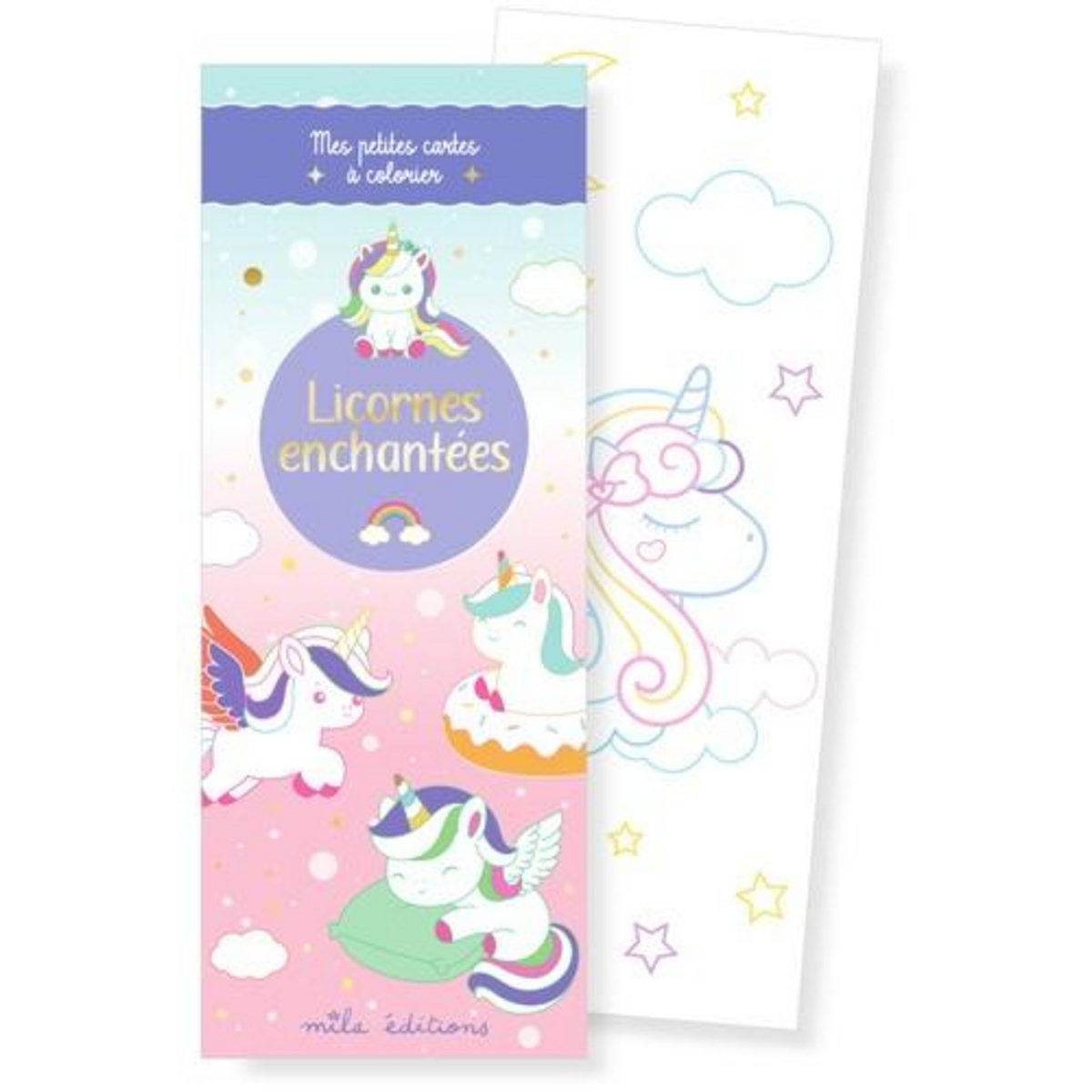 LICORNES ENCHANTEES. MES PETITES CARTES A COLORIER, Mila Editions