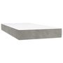 Voir la diapositive 5 : VIDAXL Sommier a lattes de lit et matelas Gris clair 200x200cm Velours