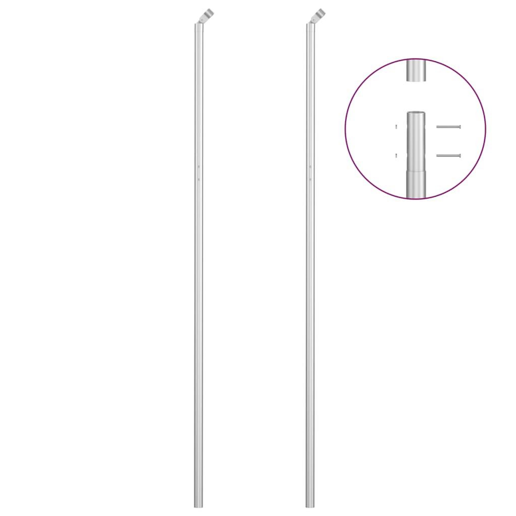 Voir la diapositive 5 : VIDAXL Cloture a mailles avec poteaux Acier galvanise 15x1,5 m Argente