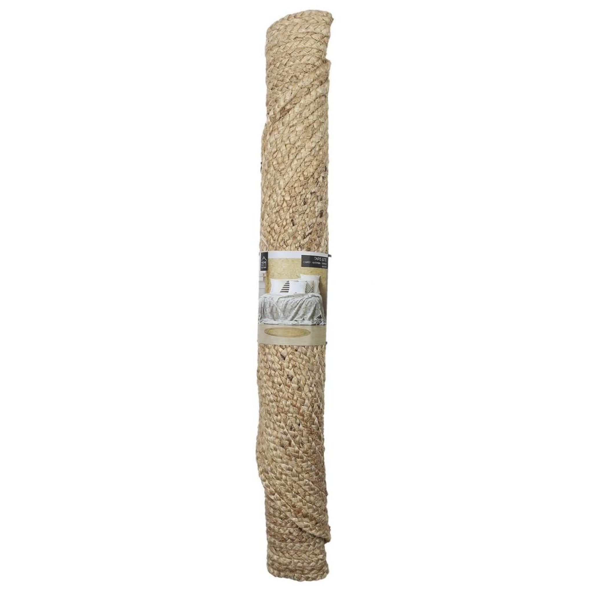 Voir la diapositive 4 : The Home Deco Factory Tapis rond déco en jute  baltimore  80cm naturel