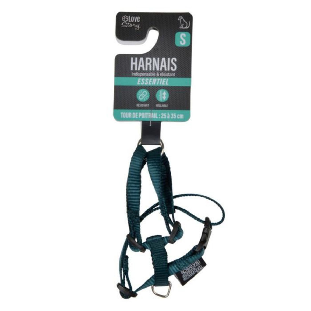 Paris Prix Harnais Réglable Chien  Essentiel  25-35cm Émeraude