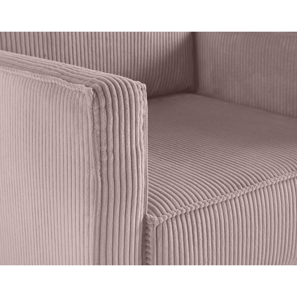 LISA DESIGN Charlie - fauteuil - pieds hauts - en velours côtelé