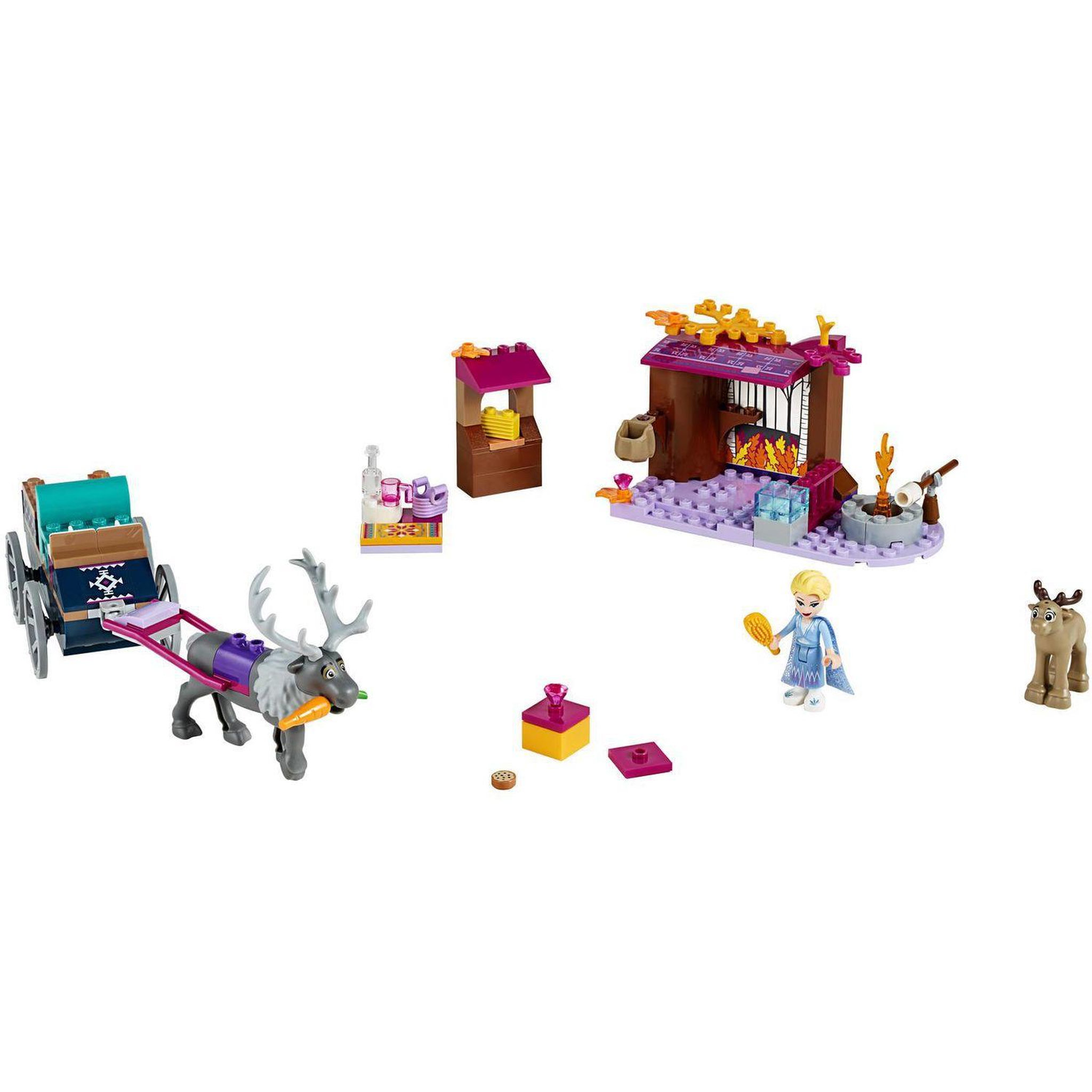Voir la diapositive 2 : LEGO Disney 41166 L&rsquo;Aventure en Calèche d&rsquo;Elsa, Jouet, Écurie, Princesse Elsa et Figurines