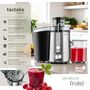 Voir la diapositive 2 : tectake Extracteur de jus capacité de 500ml, 600 W argent