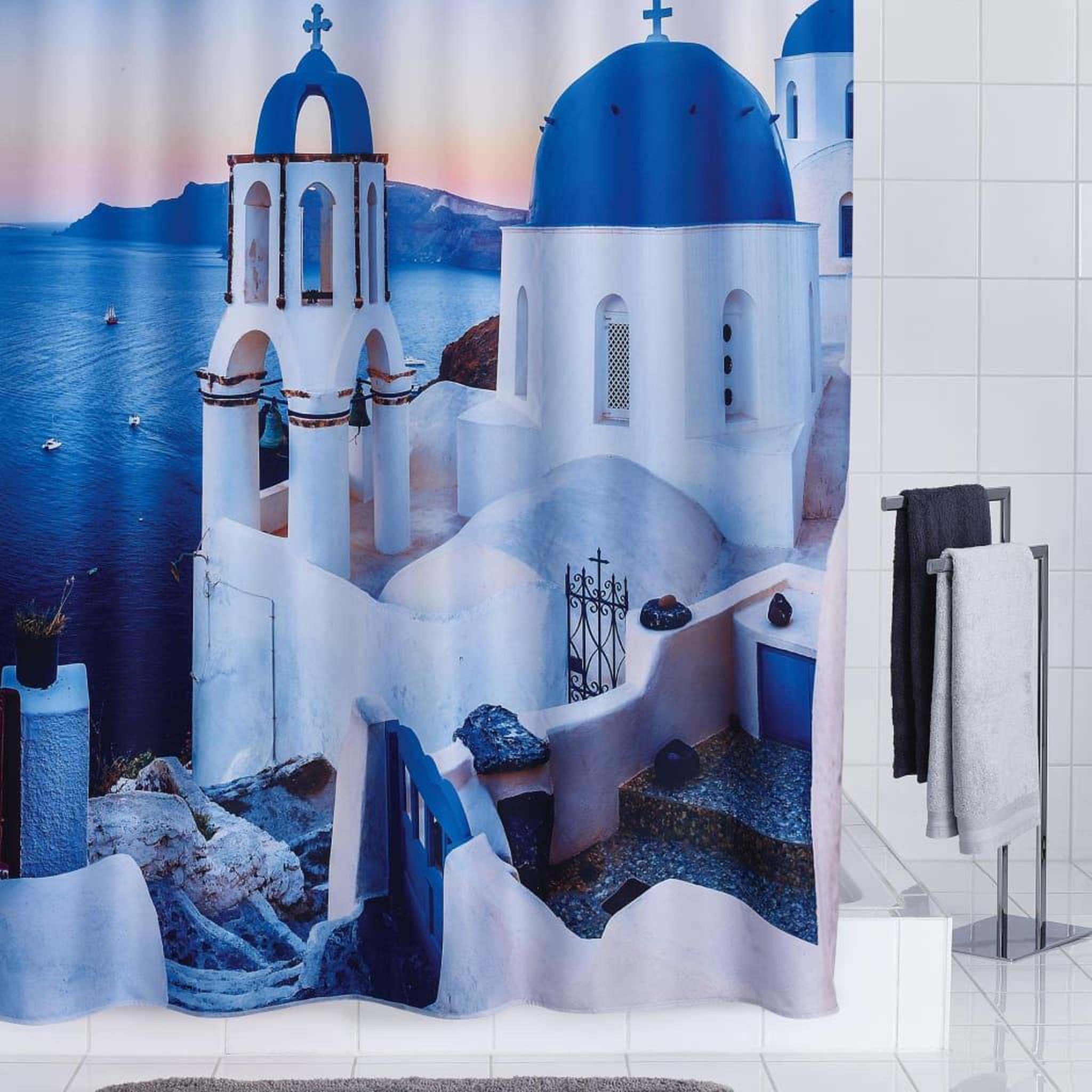 Voir la diapositive 2 : RIDDER RIDDER Rideau de douche Santorini 180x200 cm
