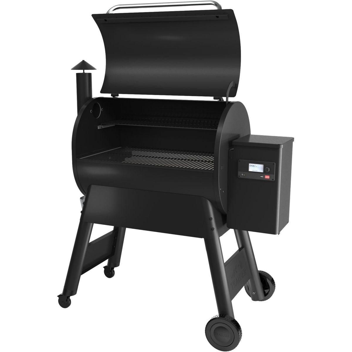 TRAEGER Barbecue pellet Pro 780 noir sur chariot, grille haute 76x18 cm, grille basse 76x48 cm