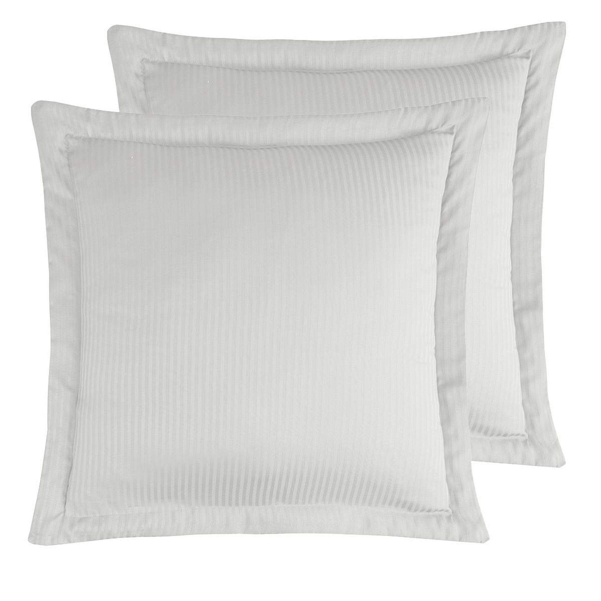 Voir la diapositive 1 : Sensei Maison Lot de 2 taies d'oreiller rayées en satin de coton 120 fils VERSALUXE