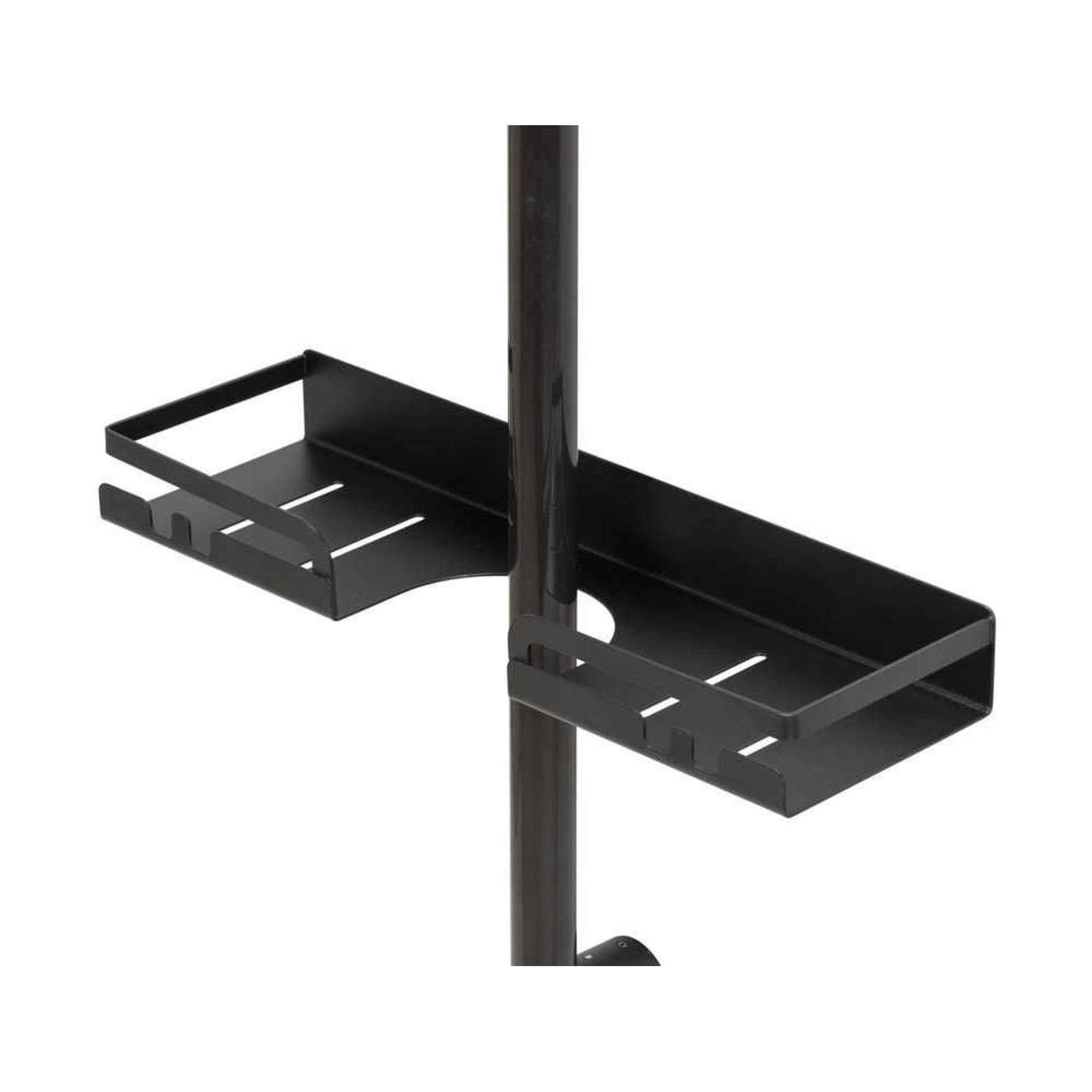 Wenko Étagère de barre douche - L. 35,5 cm - Noir