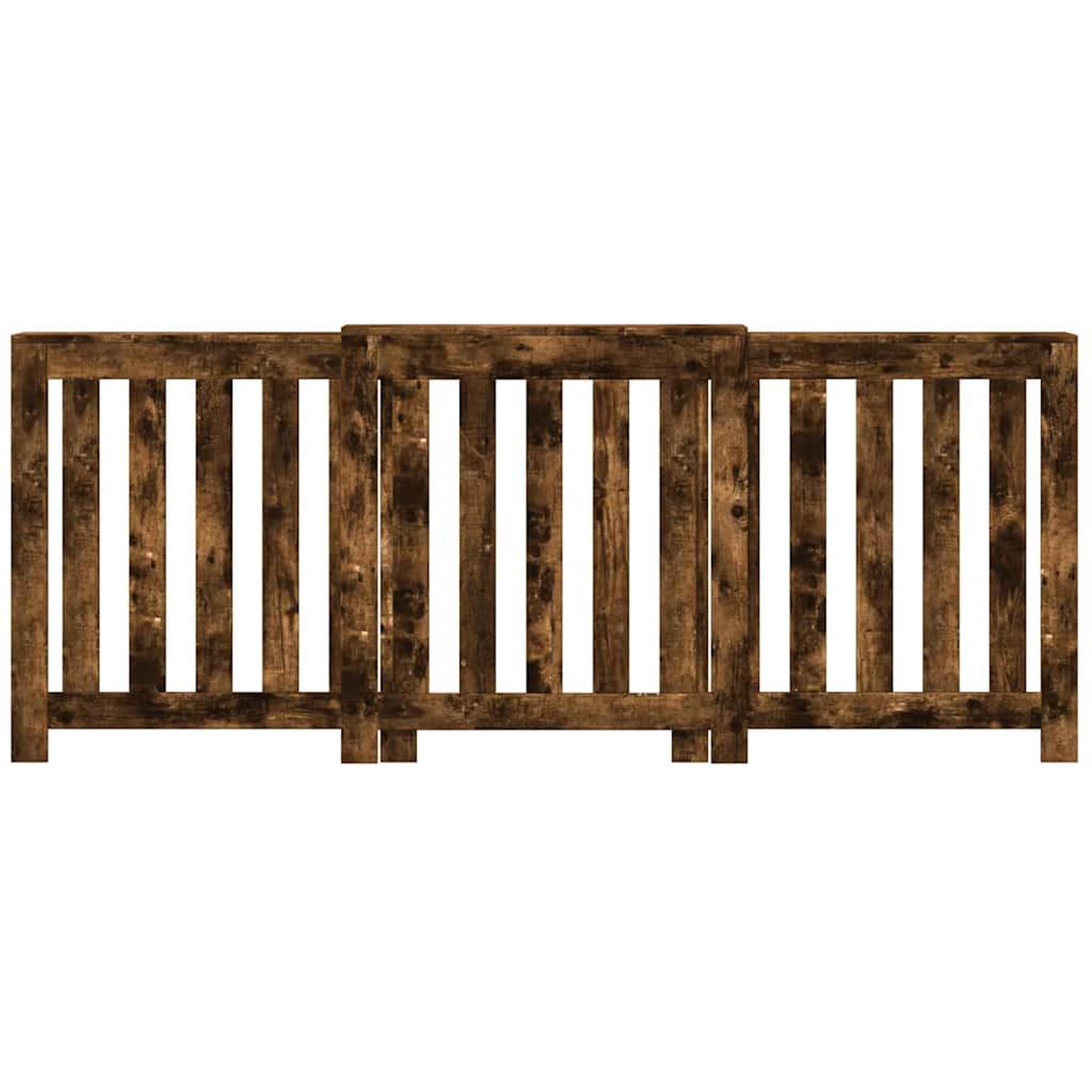 Voir la diapositive 3 : VIDAXL Cache-radiateur chene fume 205x21,5x83,5 cm bois d'ingenierie