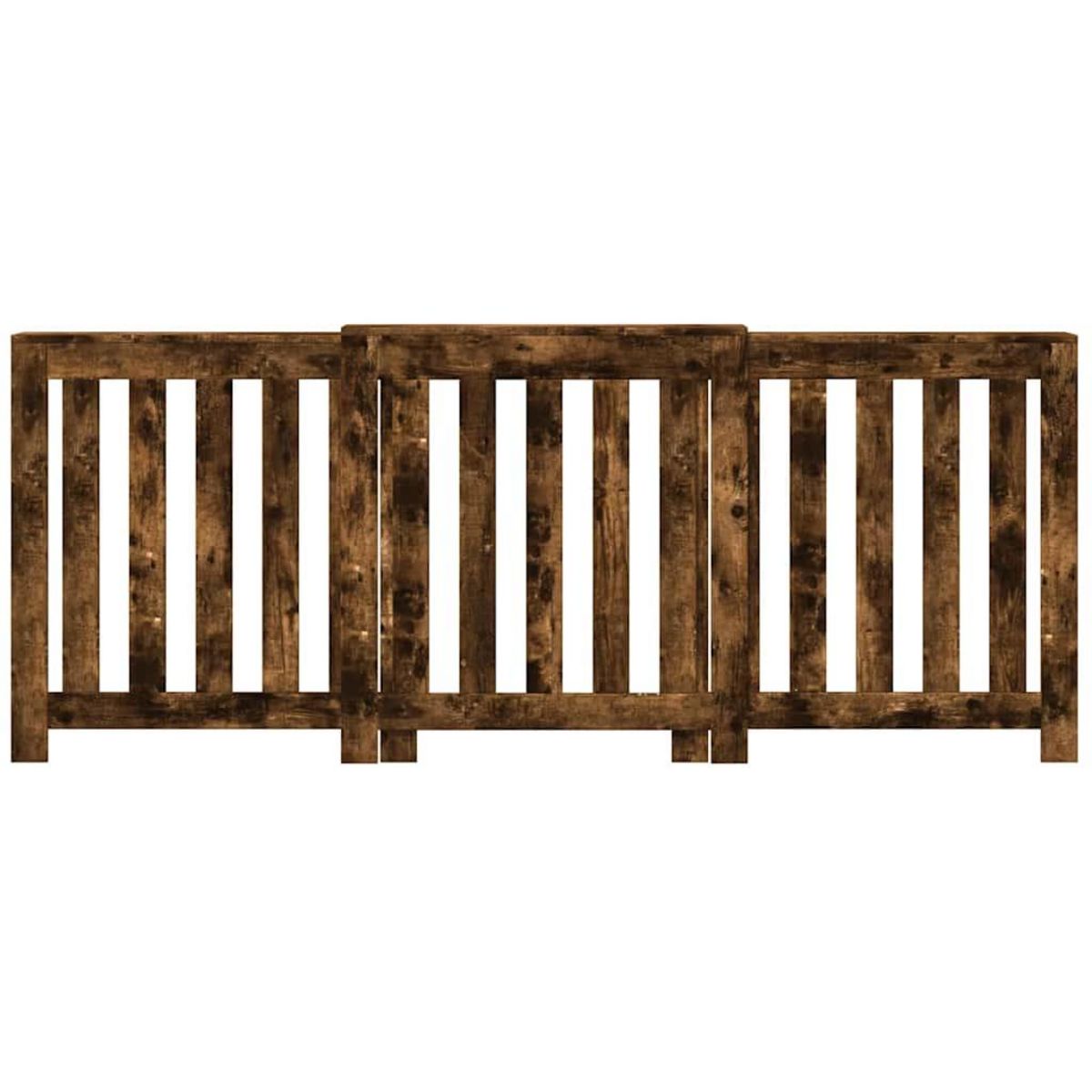 VIDAXL Cache-radiateur chene fume 205x21,5x83,5 cm bois d'ingenierie