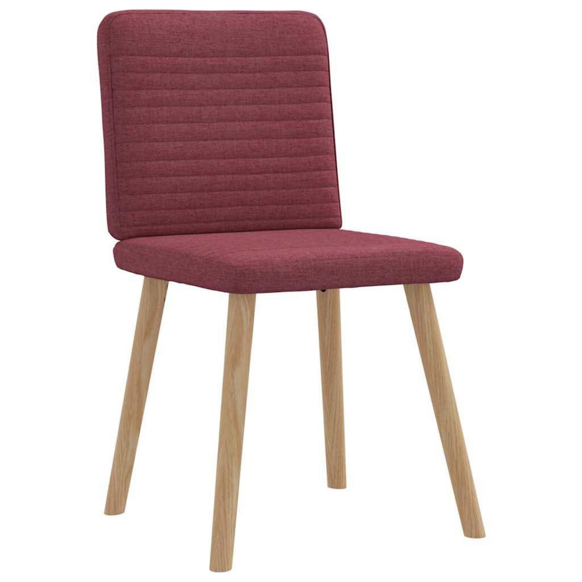 VIDAXL Chaises a manger lot de 2 rouge bordeaux tissu