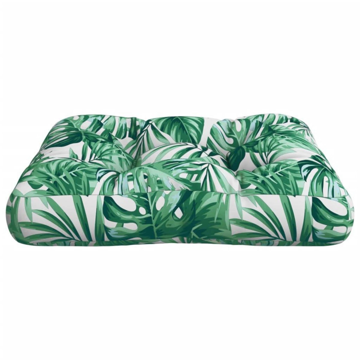 VIDAXL Coussin de palette motif de feuilles 50x50x12 cm tissu