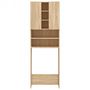 Voir la diapositive 3 : VIDAXL Meuble pour machine a laver Chene sonoma 64x25,5x190 cm