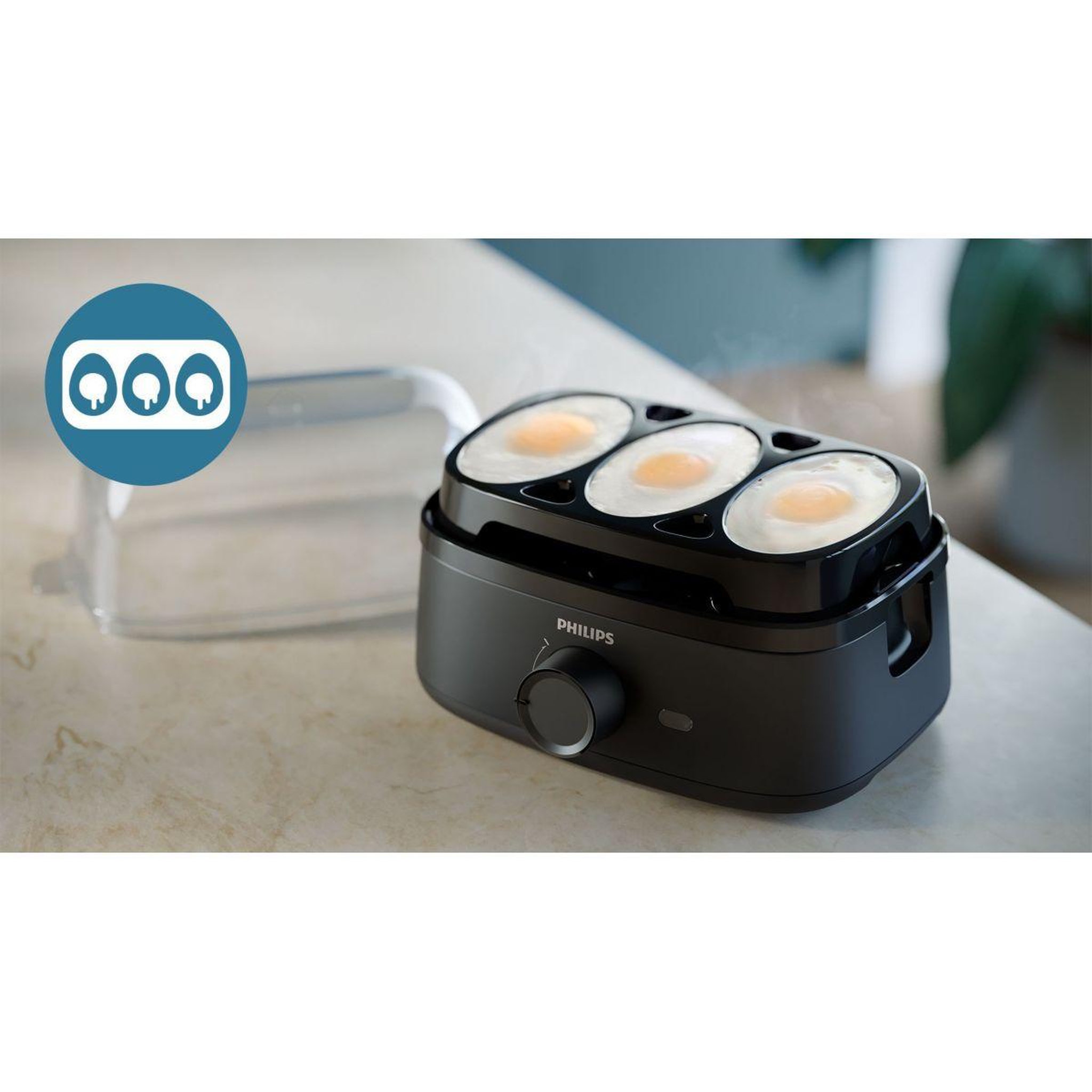 Voir la diapositive 5 : Philips Cuiseur à oeufs série 3000 hd9137/90